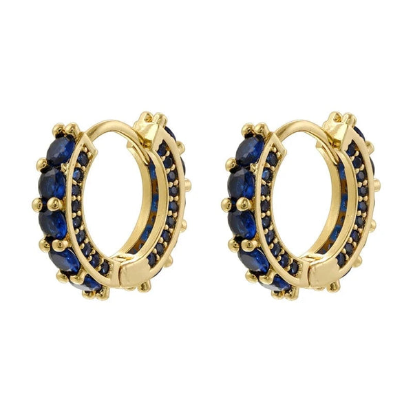 SearchFindOrder Blue Round Earrings