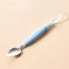SearchFindOrder Blue Stainless Steel & Silicone Baby Puree Spoon