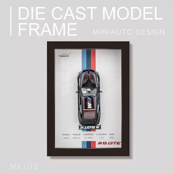 SearchFindOrder BMW - MB GTE 3D Alloy Metal Racing Car Photo Frame