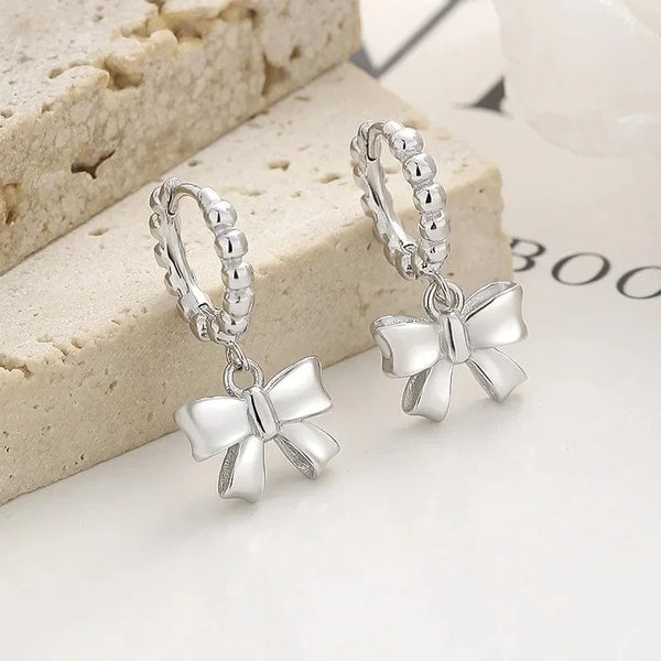 SearchFindOrder Bowknot Pendant Hoop Earrings