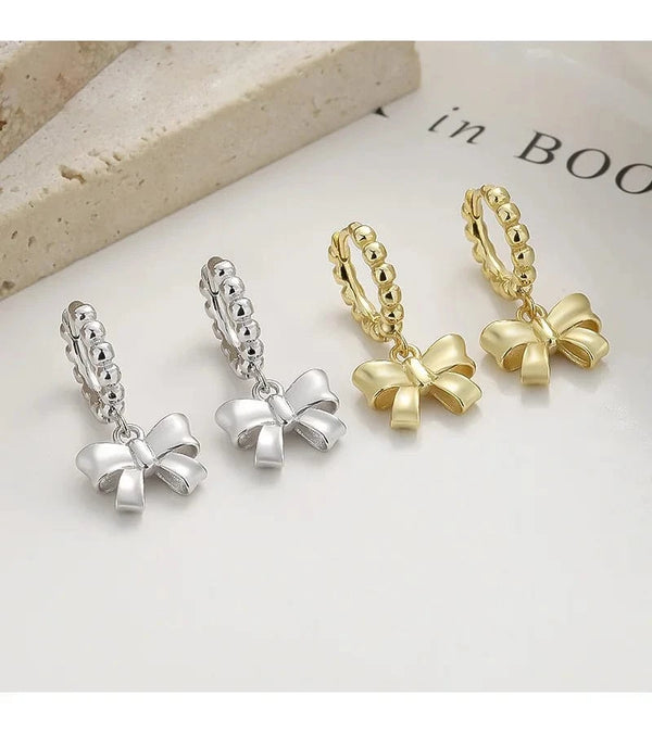 SearchFindOrder Bowknot Pendant Hoop Earrings