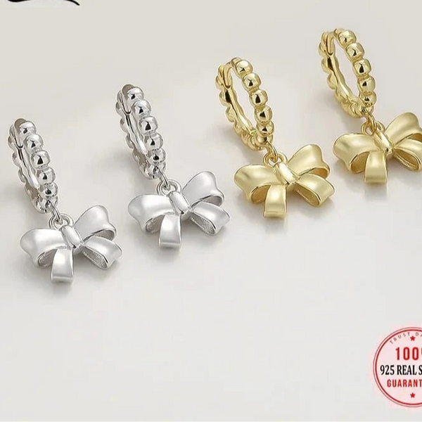 SearchFindOrder Bowknot Pendant Hoop Earrings