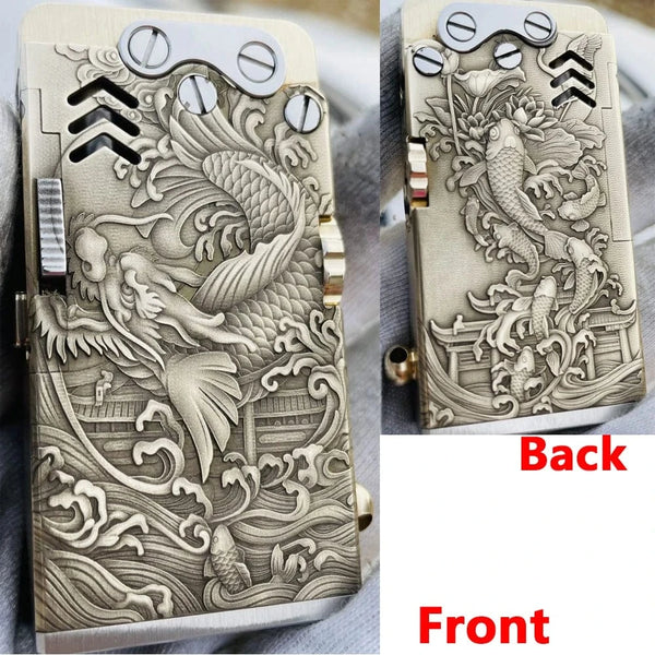 SearchFindOrder brass 2 Handmade Brass Mechanical Gasoline Lighter