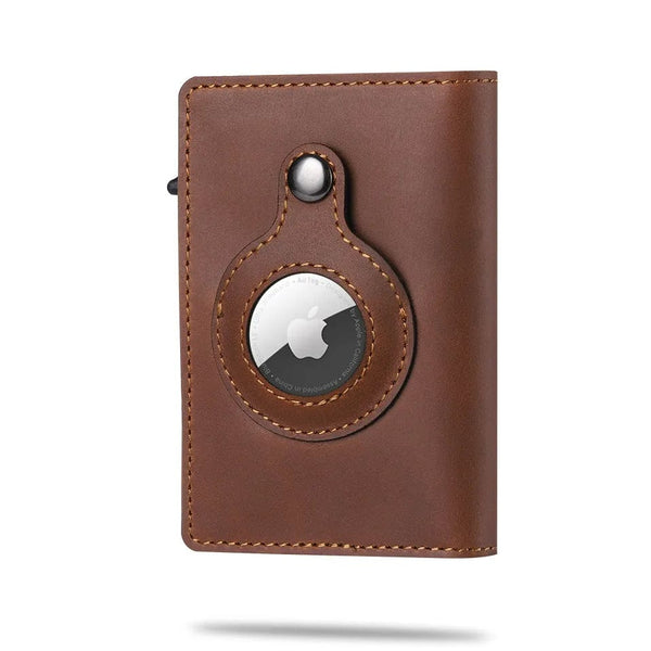 SearchFindOrder Brown Airtag Wallet Men