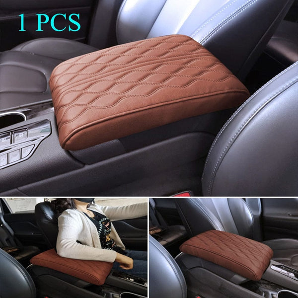 SearchFindOrder Brown Central Car Armrest Console Cushion