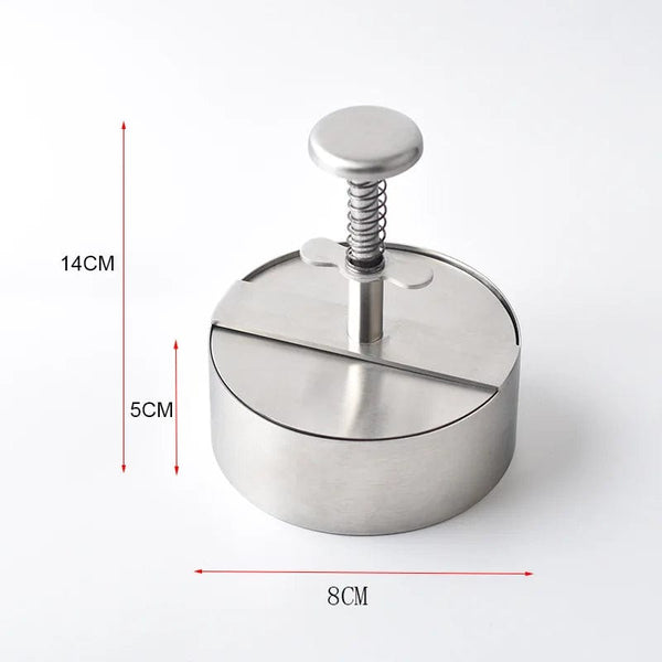 SearchFindOrder Burger Press Round Shape Stainless Steel Non-Stick Adjustable Hamburger Patty Maker