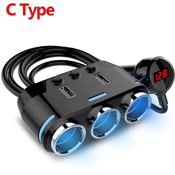 SearchFindOrder C type High-power 4-Port USB Car Charger