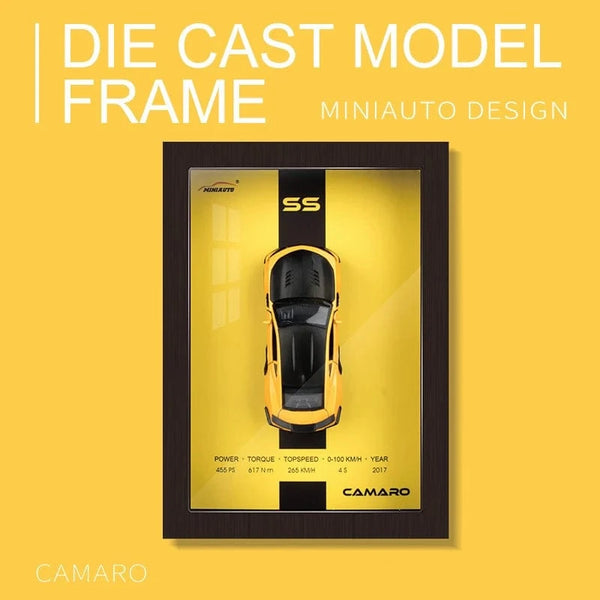 SearchFindOrder Camaro 3D Alloy Metal Racing Car Photo Frame