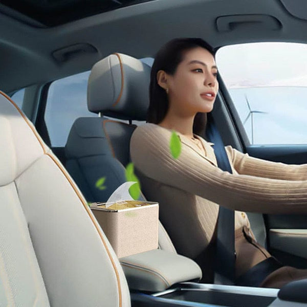 SearchFindOrder Car Cup Holder Tissue Box & Multifunctional Armrest Storage