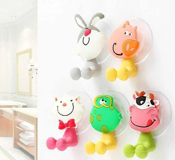 SearchFindOrder Cartoon Critter Brush Wall Mount Hygienic Toothbrush Storage & Bathroom Organizer