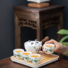 SearchFindOrder Charming Panda Tea Ensemble A Travel-Ready Ceramic Tea Set