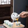 SearchFindOrder Charming Panda Tea Ensemble A Travel-Ready Ceramic Tea Set
