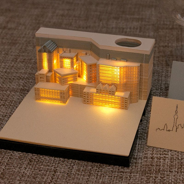 SearchFindOrder City night / China 3D Memo Block Calendar