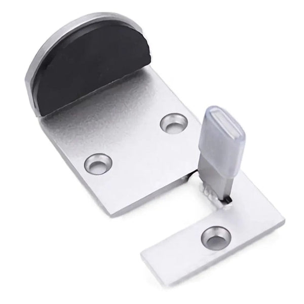 SearchFindOrder color 1 Stainless Steel Stealth Guard Robust Door Stopper, Suction & Wall Protection System