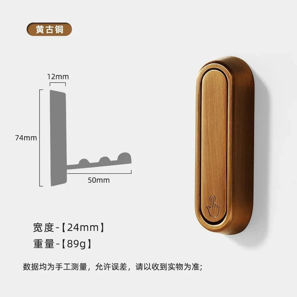 SearchFindOrder Coppery-A Hidden Stainless Steel Folding Wall Hook