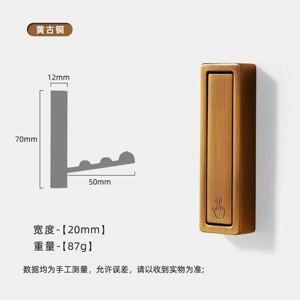 SearchFindOrder Coppery-B Hidden Stainless Steel Folding Wall Hook