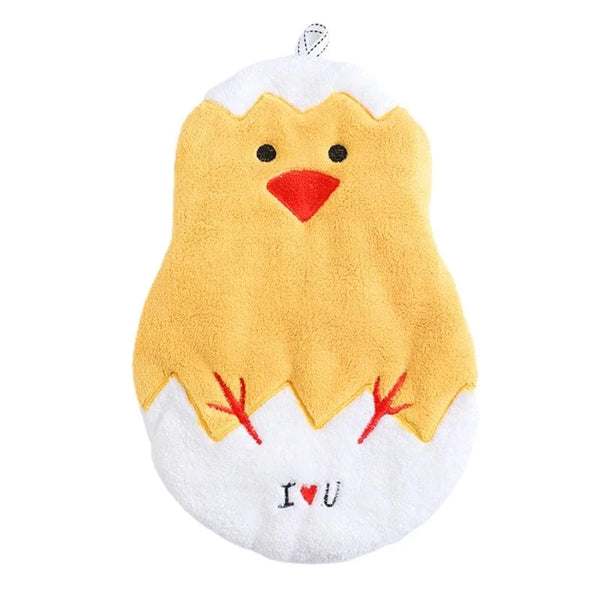 SearchFindOrder Cracked Egg Cartoon Duck Hanging Hand Towel