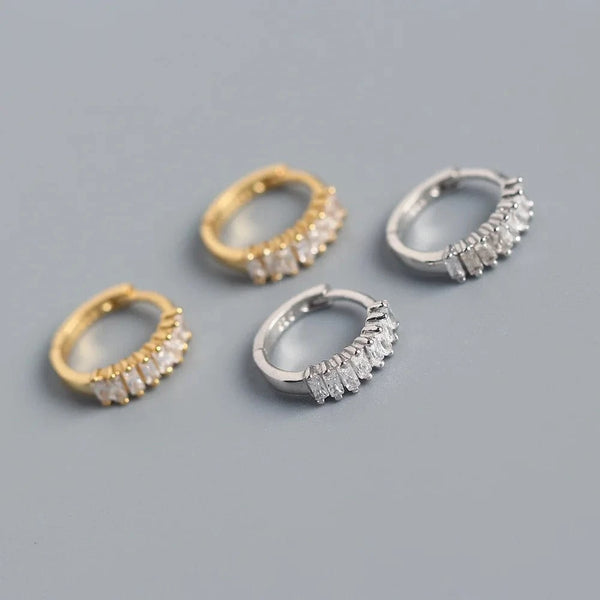 SearchFindOrder Crystal Round Hoop Earrings