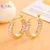 SearchFindOrder Crystal Round Hoop Earrings