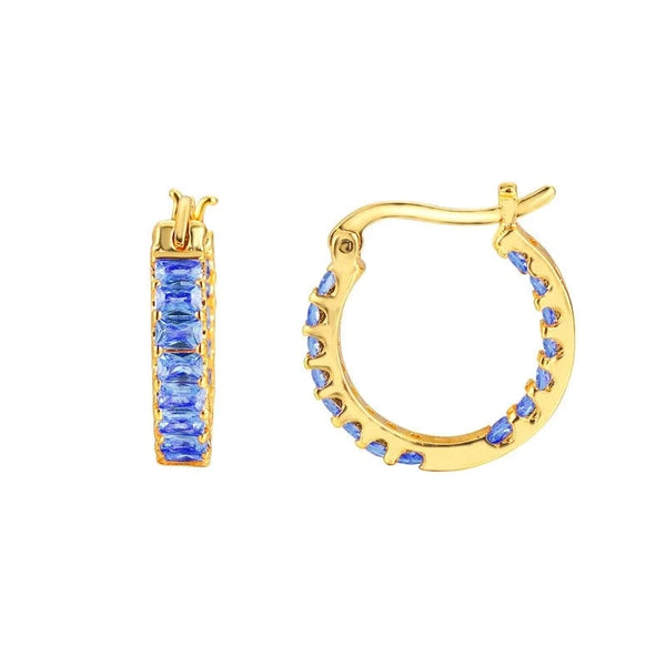 SearchFindOrder Crystal Round Hoop Earrings