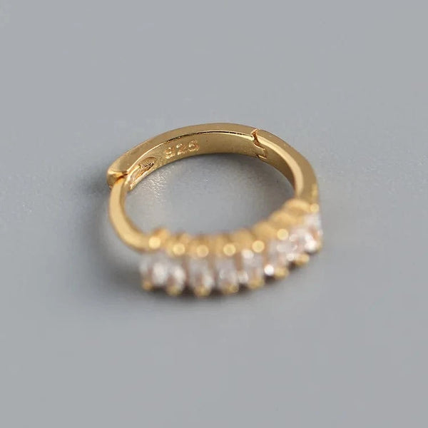 SearchFindOrder Crystal Round Hoop Earrings