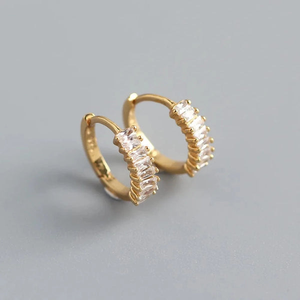 SearchFindOrder Crystal Round Hoop Earrings