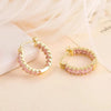 SearchFindOrder Crystal Round Hoop Earrings