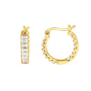 SearchFindOrder Crystal Round Hoop Earrings