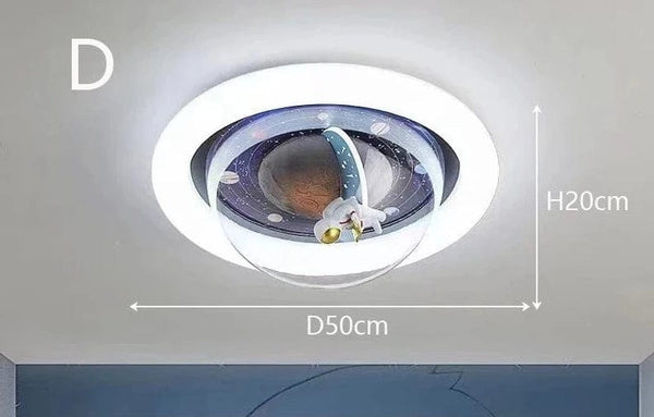SearchFindOrder D / 3 Colors Changeable Modern Astronaut LED Ceiling Light