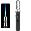 SearchFindOrder D-Black Lightsaber 360° Wind Guard Butane Lighter Metal Torch for Outdoor Adventures, BBQ, Welding, & Cigars