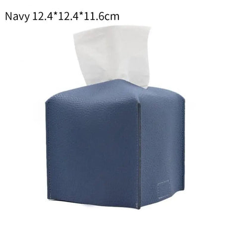 SearchFindOrder dark blue S / CHINA Leather Tissue Box Case