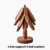 SearchFindOrder Dark Brown / 22.5 10CM Tree Design Stand Wooden Trivets