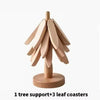 SearchFindOrder Dark Brown / 22.5 10CM Tree Design Stand Wooden Trivets