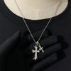 SearchFindOrder Double Cross Necklace