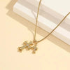 SearchFindOrder Double Cross Necklace