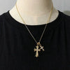 SearchFindOrder Double Cross Necklace