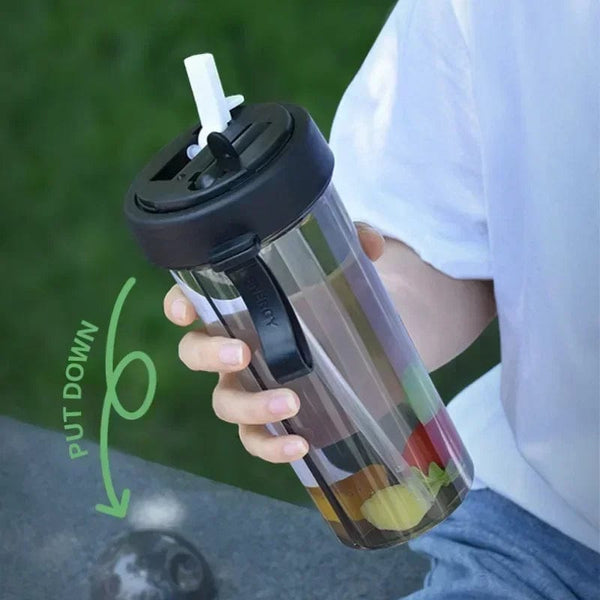 SearchFindOrder Double Straw Water Bottle