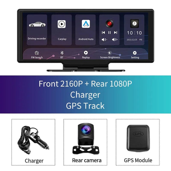 SearchFindOrder Dual Lens - GPS / With 64GB Card Drive Sync 4K Dual-Cam Car DVR