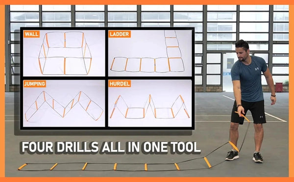 SearchFindOrder Dual-Purpose Soccer Training Jump Ladder