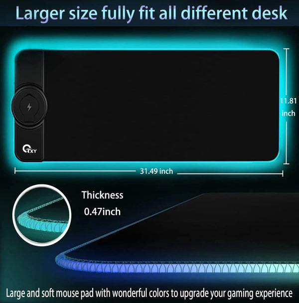 SearchFindOrder Dynamic Charge RGB Gaming Mouse Pad