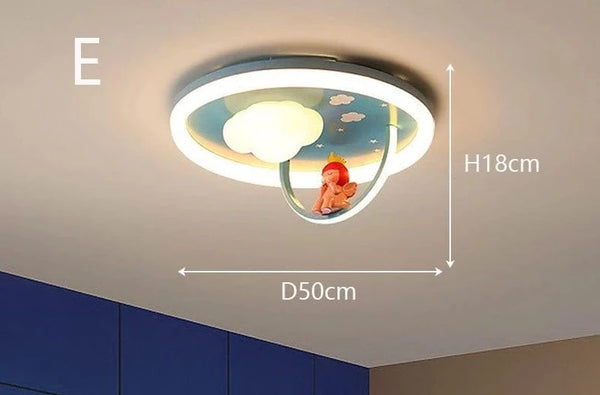 SearchFindOrder E / 3 Colors Changeable Modern Astronaut Led Ceiling Light