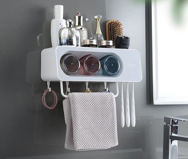 SearchFindOrder Eco Squeeze Wall-Mounted Toothpaste Dispenser Kit Innovative Bathroom Solution