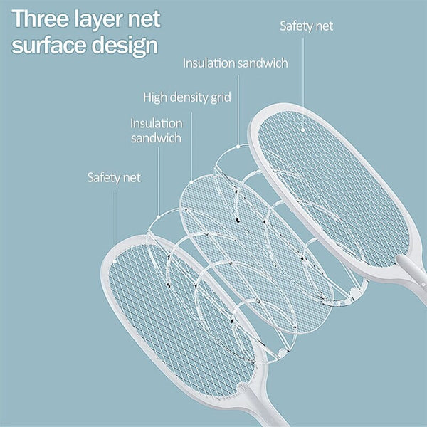 SearchFindOrder Electro Buzz Pro 3000V Rechargeable Mosquito Zapper and Insect Swatter