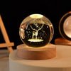 SearchFindOrder Elk deer / 6cm with base 3D Crystal Planet Night Light