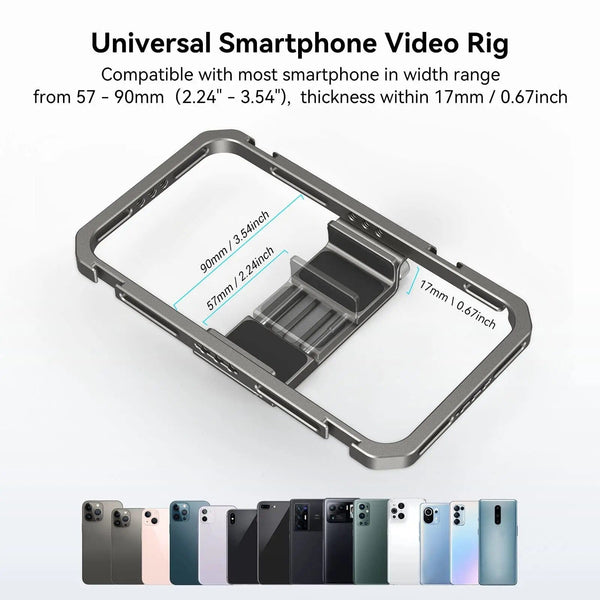 SearchFindOrder Expandable Smartphone Cage with Foldable Handles and Wireless Control for iPhone 14/13/12