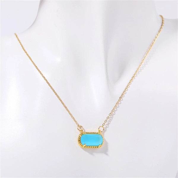 SearchFindOrder February Blue Stone Aura Necklace