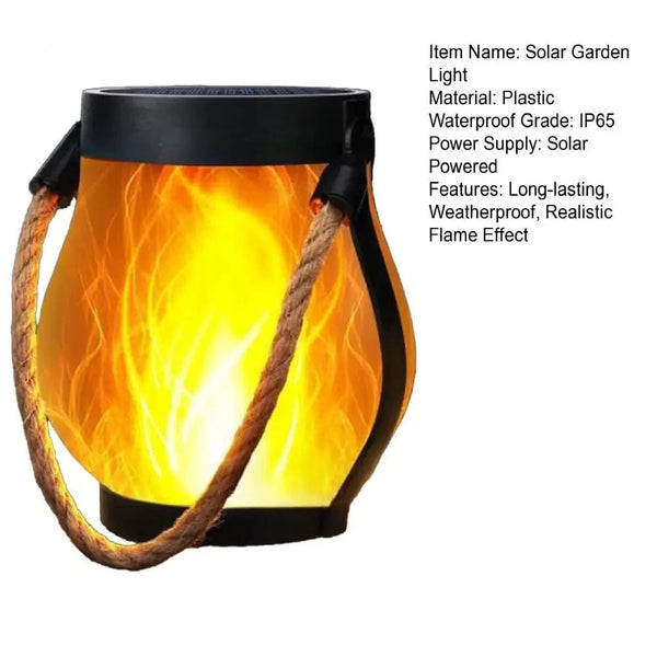 SearchFindOrder Flame (1pc) Outdoor Flame Solar Garden Lantern