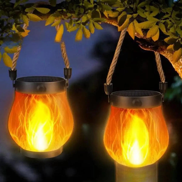 SearchFindOrder Flame (1pc) Outdoor Flame Solar Garden Lantern