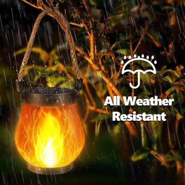 SearchFindOrder Flame (1pc) Outdoor Flame Solar Garden Lantern