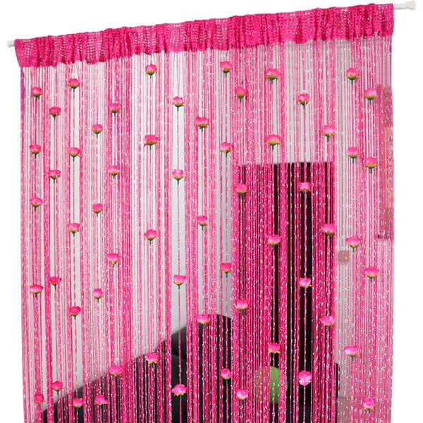 SearchFindOrder Floral Tassel Curtain Room Divider